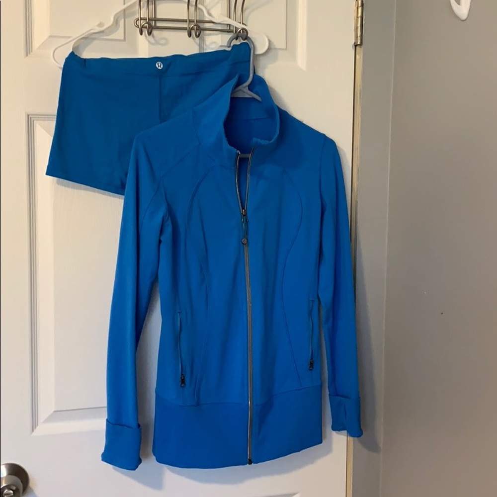 Lulu lemon jacket with matching shorts